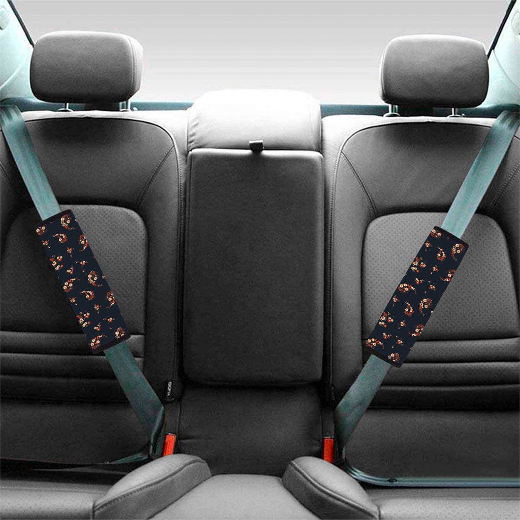 Boho Paisley Flower Pattern Print Car Seat Belt Covers