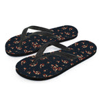 Boho Paisley Flower Pattern Print Flip Flops
