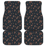 Boho Paisley Flower Pattern Print Front and Back Car Floor Mats