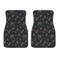 Boho Paisley Flower Pattern Print Front Car Floor Mats