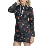 Boho Paisley Flower Pattern Print Hoodie Dress