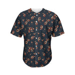 Boho Paisley Flower Pattern Print Men's Baseball Jersey