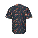 Boho Paisley Flower Pattern Print Men's Baseball Jersey