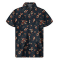 Boho Paisley Flower Pattern Print Men's Short Sleeve Shirt