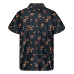 Boho Paisley Flower Pattern Print Men's Short Sleeve Shirt