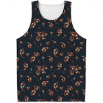 Boho Paisley Flower Pattern Print Men's Tank Top