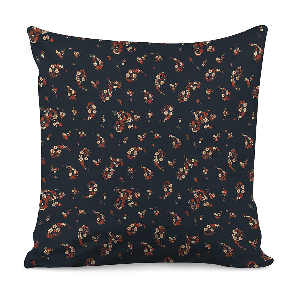 Boho Paisley Flower Pattern Print Pillow Cover