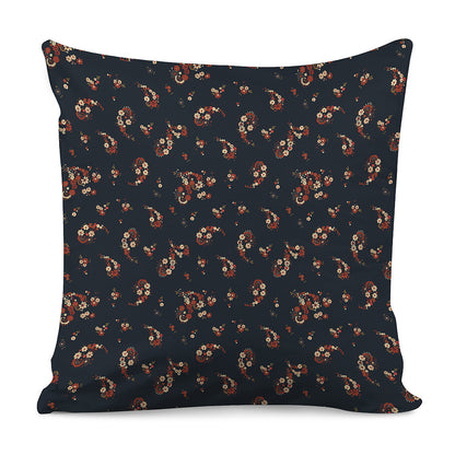 Boho Paisley Flower Pattern Print Pillow Cover