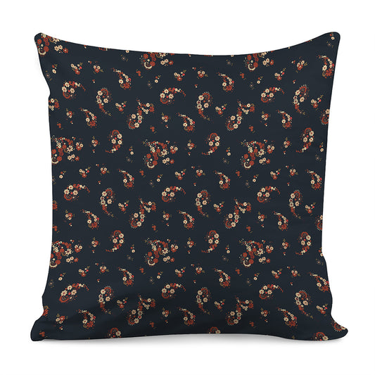 Boho Paisley Flower Pattern Print Pillow Cover