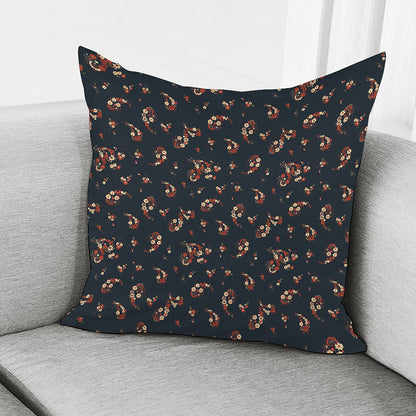 Boho Paisley Flower Pattern Print Pillow Cover