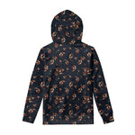 Boho Paisley Flower Pattern Print Pullover Hoodie