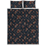 Boho Paisley Flower Pattern Print Quilt Bed Set