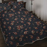 Boho Paisley Flower Pattern Print Quilt Bed Set