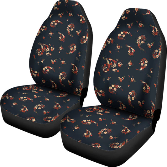Boho Paisley Flower Pattern Print Universal Fit Car Seat Covers