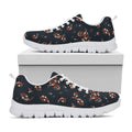 Boho Paisley Flower Pattern Print White Running Shoes