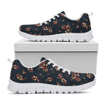 Boho Paisley Flower Pattern Print White Sneakers