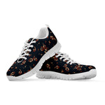 Boho Paisley Flower Pattern Print White Sneakers