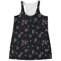 Boho Paisley Flower Pattern Print Women's Racerback Tank Top