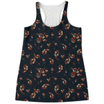 Boho Paisley Flower Pattern Print Women's Racerback Tank Top