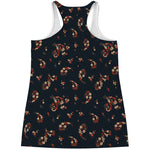 Boho Paisley Flower Pattern Print Women's Racerback Tank Top