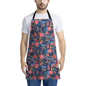 Boho Paisley Pattern Print Apron