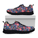 Boho Paisley Pattern Print Black Sneakers