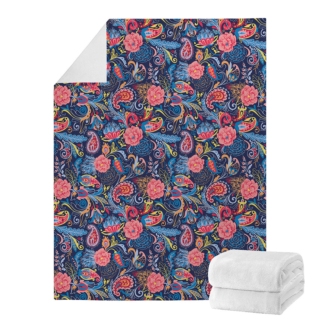 Boho Paisley Pattern Print Blanket