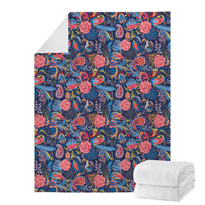 Boho Paisley Pattern Print Blanket