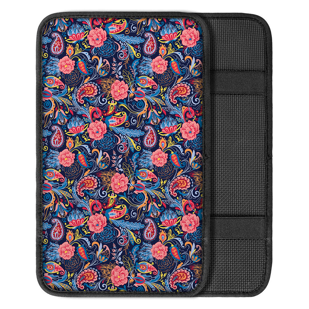 Boho Paisley Pattern Print Car Center Console Cover