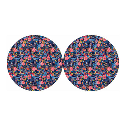 Boho Paisley Pattern Print Car Coasters