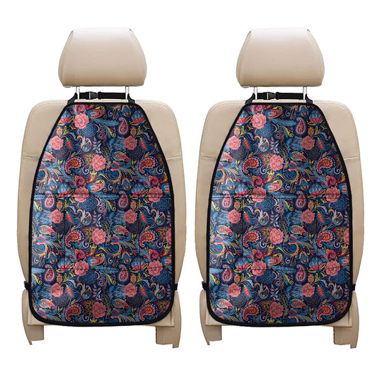 Boho Paisley Pattern Print Car Seat Organizers