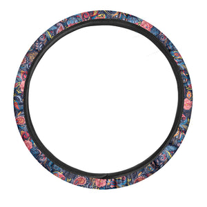 Boho Paisley Pattern Print Car Steering Wheel Cover