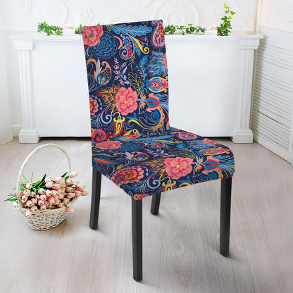 Boho Paisley Pattern Print Dining Chair Slipcover