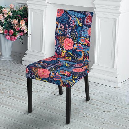 Boho Paisley Pattern Print Dining Chair Slipcover