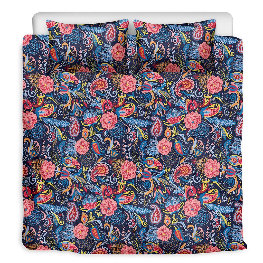 Boho Paisley Pattern Print Duvet Cover Bedding Set