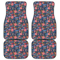 Boho Paisley Pattern Print Front and Back Car Floor Mats