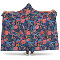 Boho Paisley Pattern Print Hooded Blanket