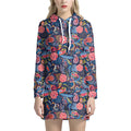 Boho Paisley Pattern Print Pullover Hoodie Dress
