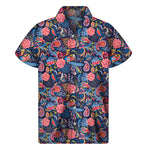 Boho Paisley Pattern Print Men's Short Sleeve Shirt