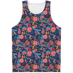 Boho Paisley Pattern Print Men's Tank Top
