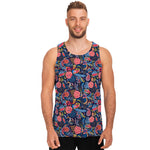 Boho Paisley Pattern Print Men's Tank Top