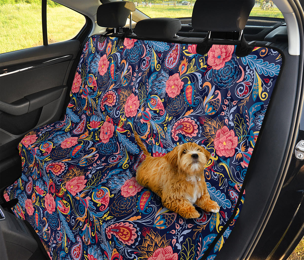 Boho Paisley Pattern Print Pet Car Back Seat Cover