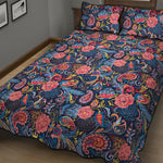 Boho Paisley Pattern Print Quilt Bed Set