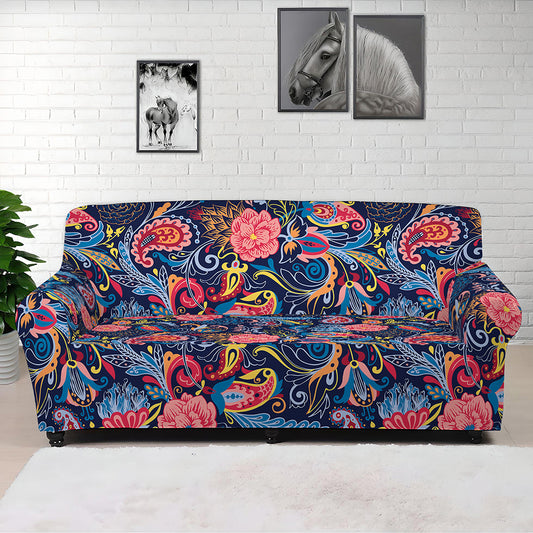Boho Paisley Pattern Print Sofa Cover