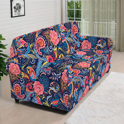Boho Paisley Pattern Print Sofa Cover