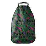Boho Peacock Feather Pattern Print Car Seat Organizers