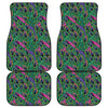 Boho Peacock Feather Pattern Print Front and Back Car Floor Mats