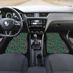 Boho Peacock Feather Pattern Print Front Car Floor Mats