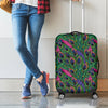 Boho Peacock Feather Pattern Print Luggage Cover