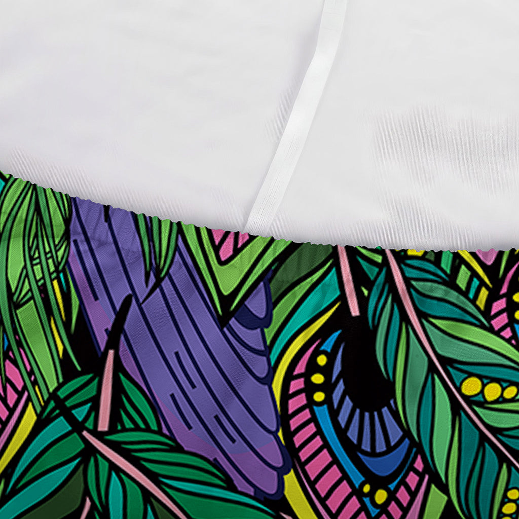 Boho Peacock Feather Pattern Print Sofa Cover